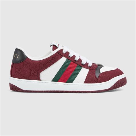 gucci logo rosso verde|Men's Screener sneaker in Rosso Ancora GG canvas .